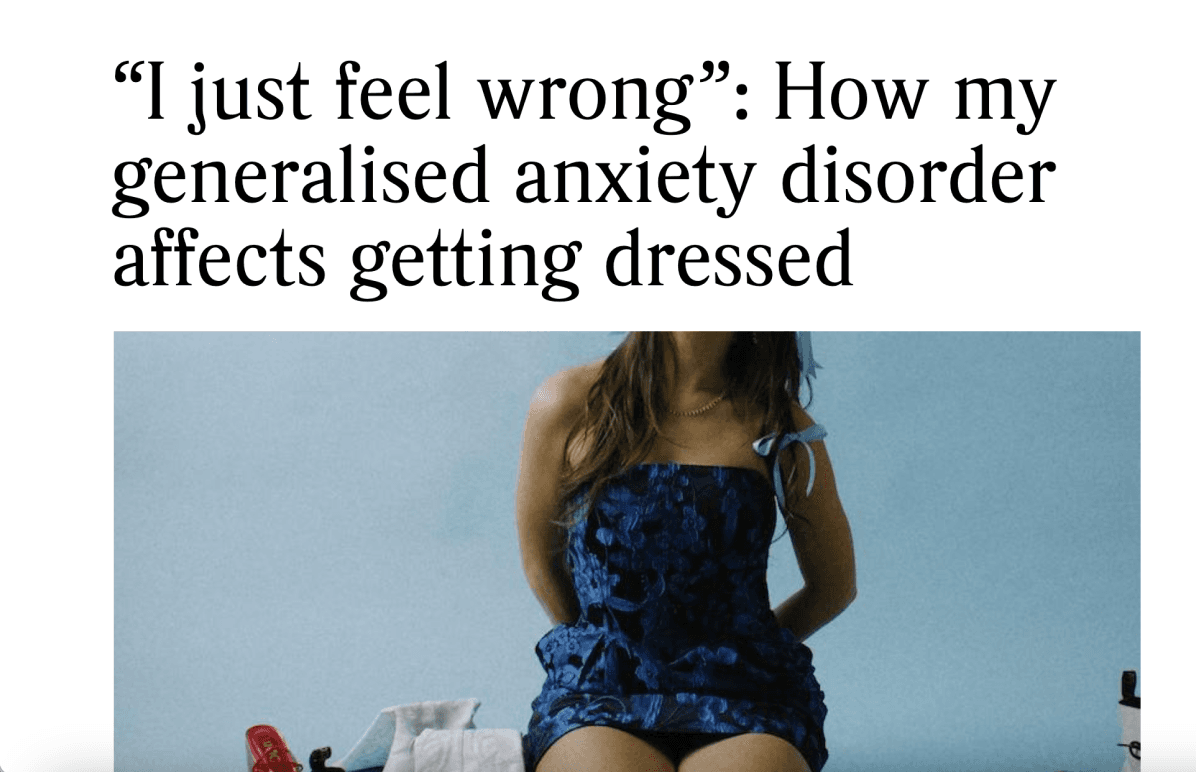 Anxiety and Dressing